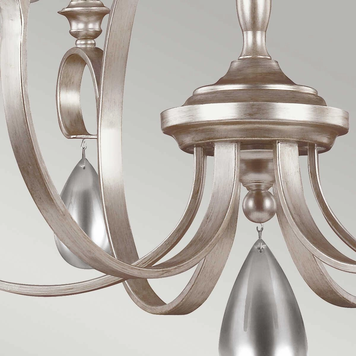 Feiss DeWitt 9 Light Chandelier Ceiling Light - Sunrise Silver