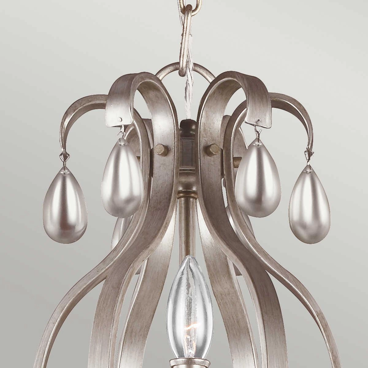 Feiss DeWitt 9 Light Chandelier Ceiling Light - Sunrise Silver