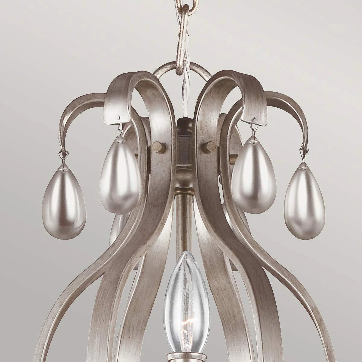 Feiss DeWitt 9 Light Chandelier Ceiling Light - Sunrise Silver