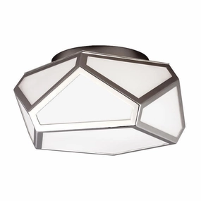 Feiss Diamond Nickel Flush Ceiling Light white ceiling lamp