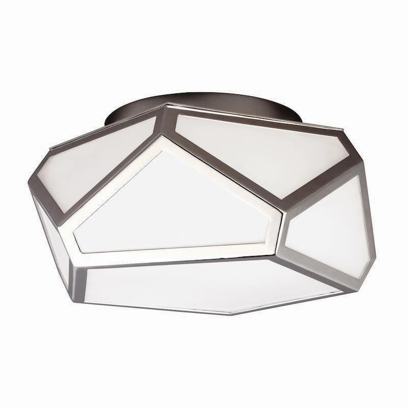 Feiss Diamond Nickel Flush Ceiling Light white ceiling lamp