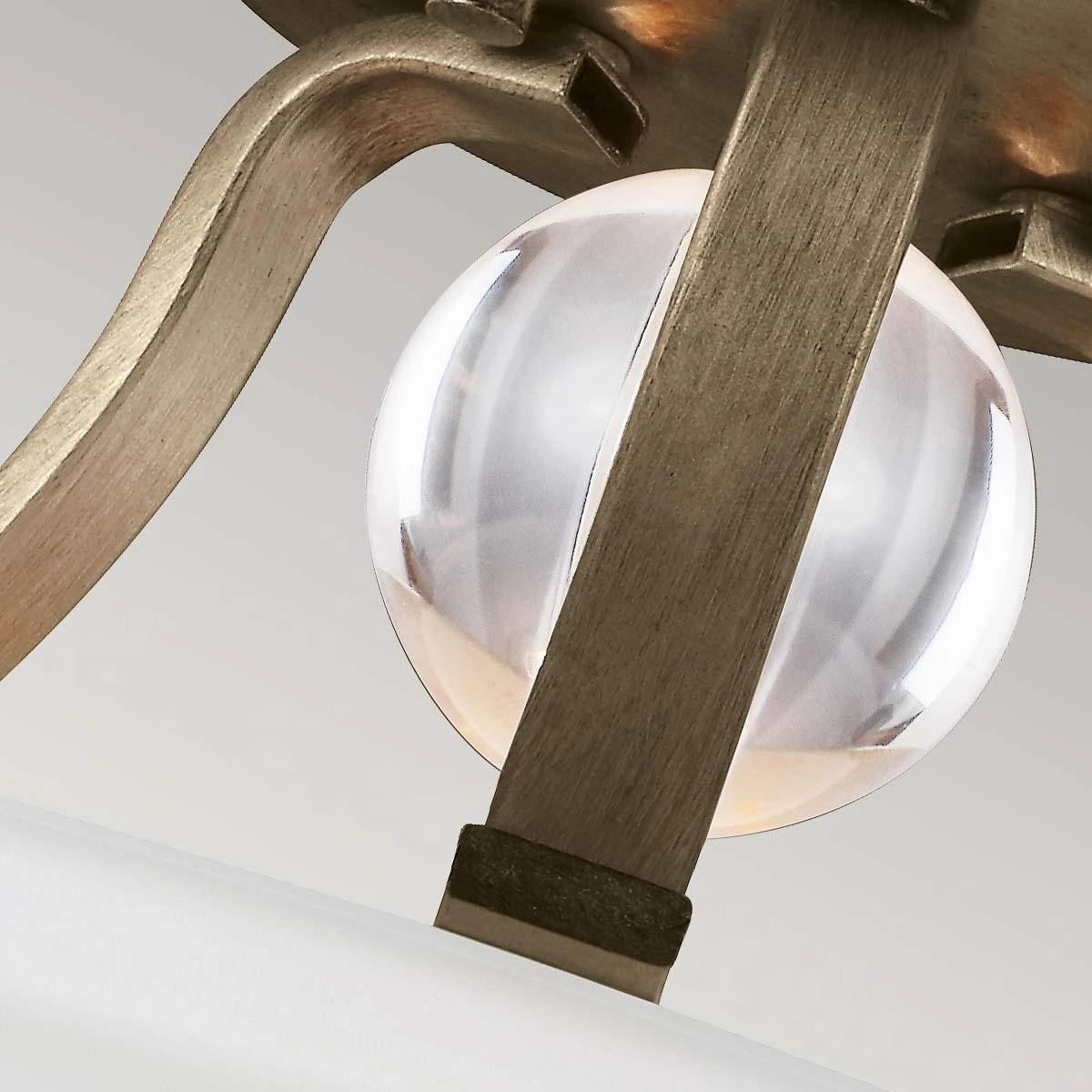Feiss Evington 2 Light Semi-Flush Gold Ceiling Light