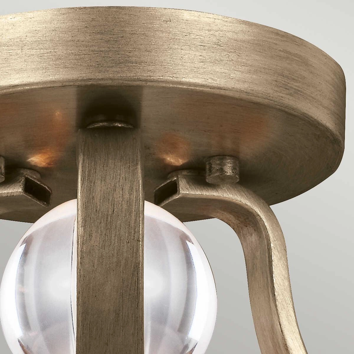 Feiss Evington 2 Light Semi-Flush Gold Ceiling Light