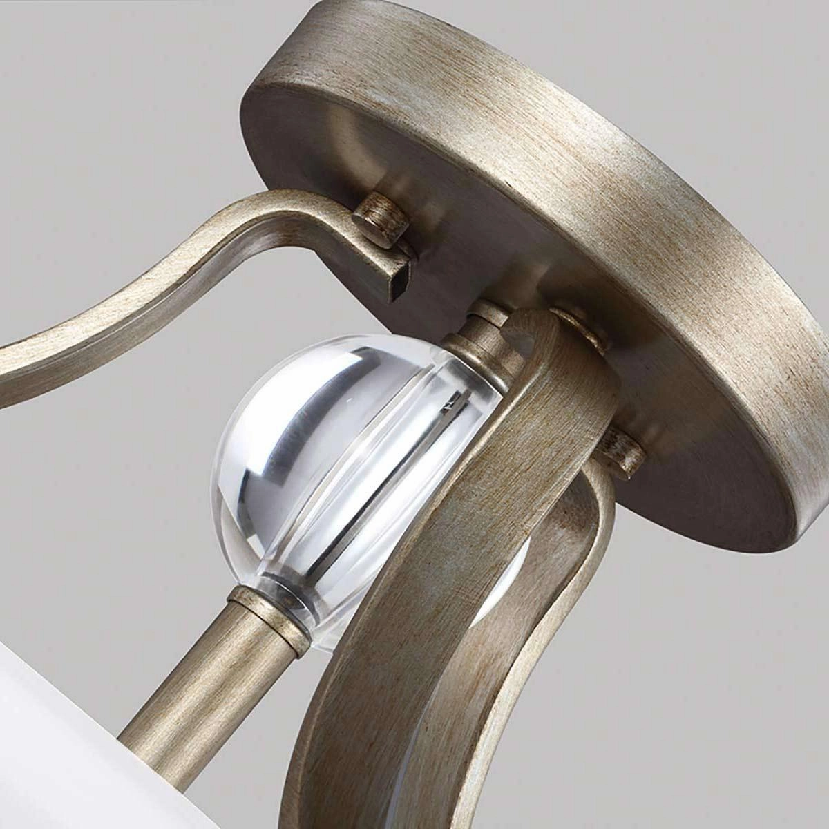 Feiss Evington 2 Light Semi-Flush Gold Ceiling Light