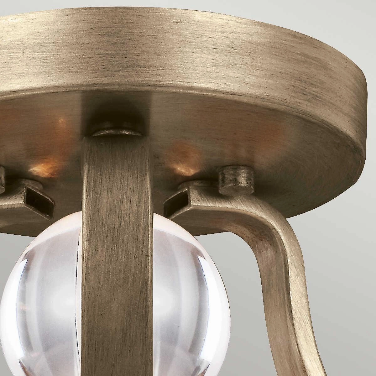 Feiss Evington 2 Light Semi-Flush Gold Ceiling Light