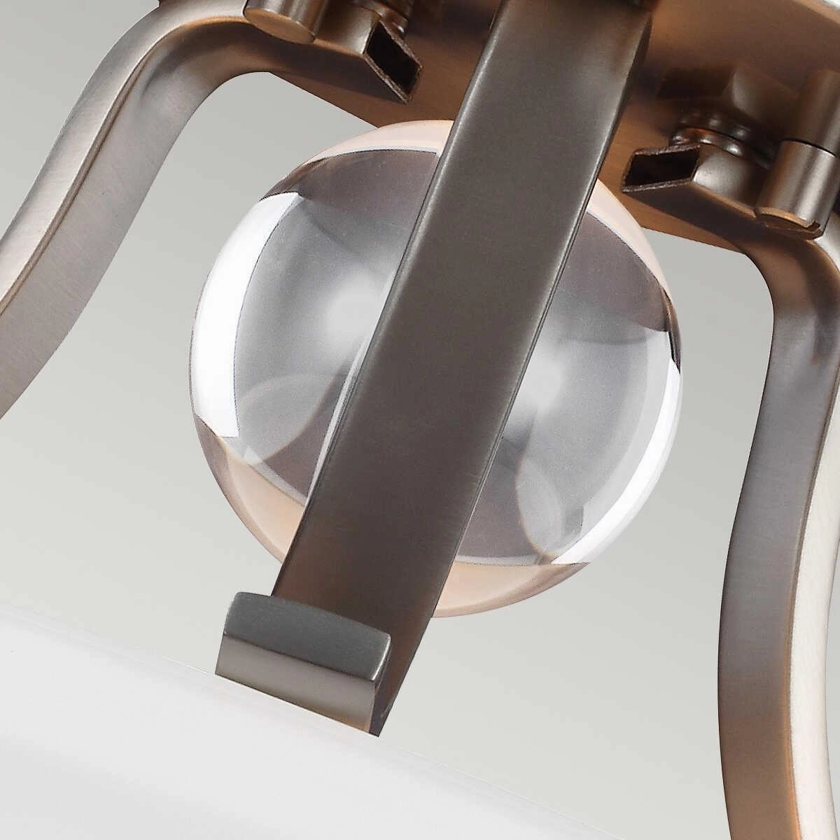 Feiss Evington 2 Light Semi-Flush Satin Nickel Ceiling Light
