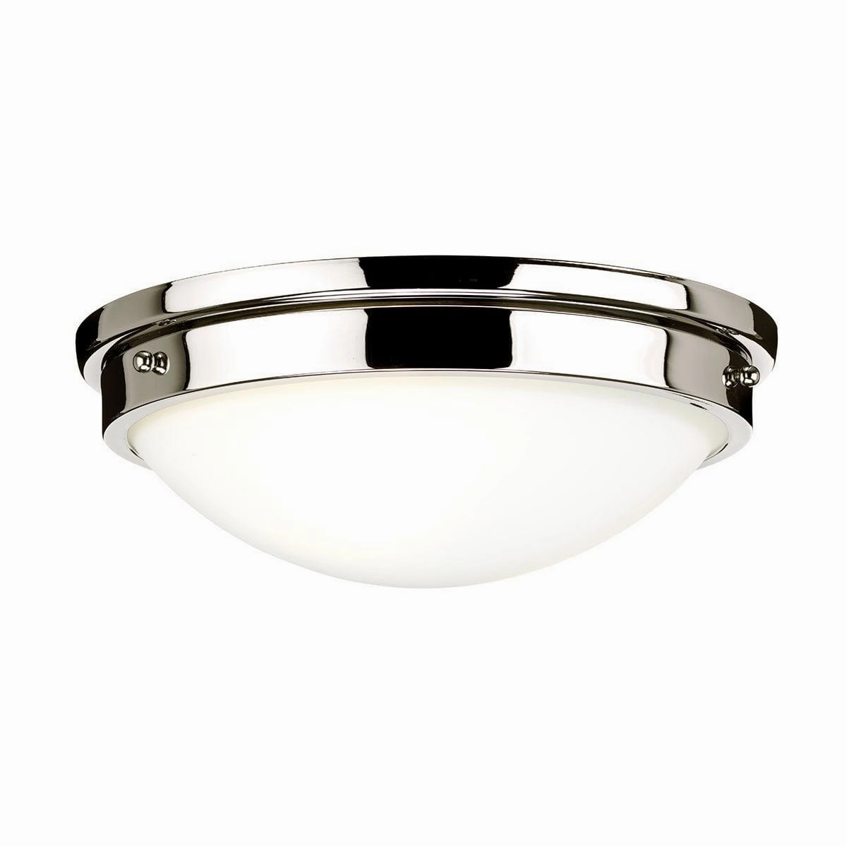 Feiss Gravity 2 Light Flush Polished Nickel Ceiling Light soft glow ceiling light