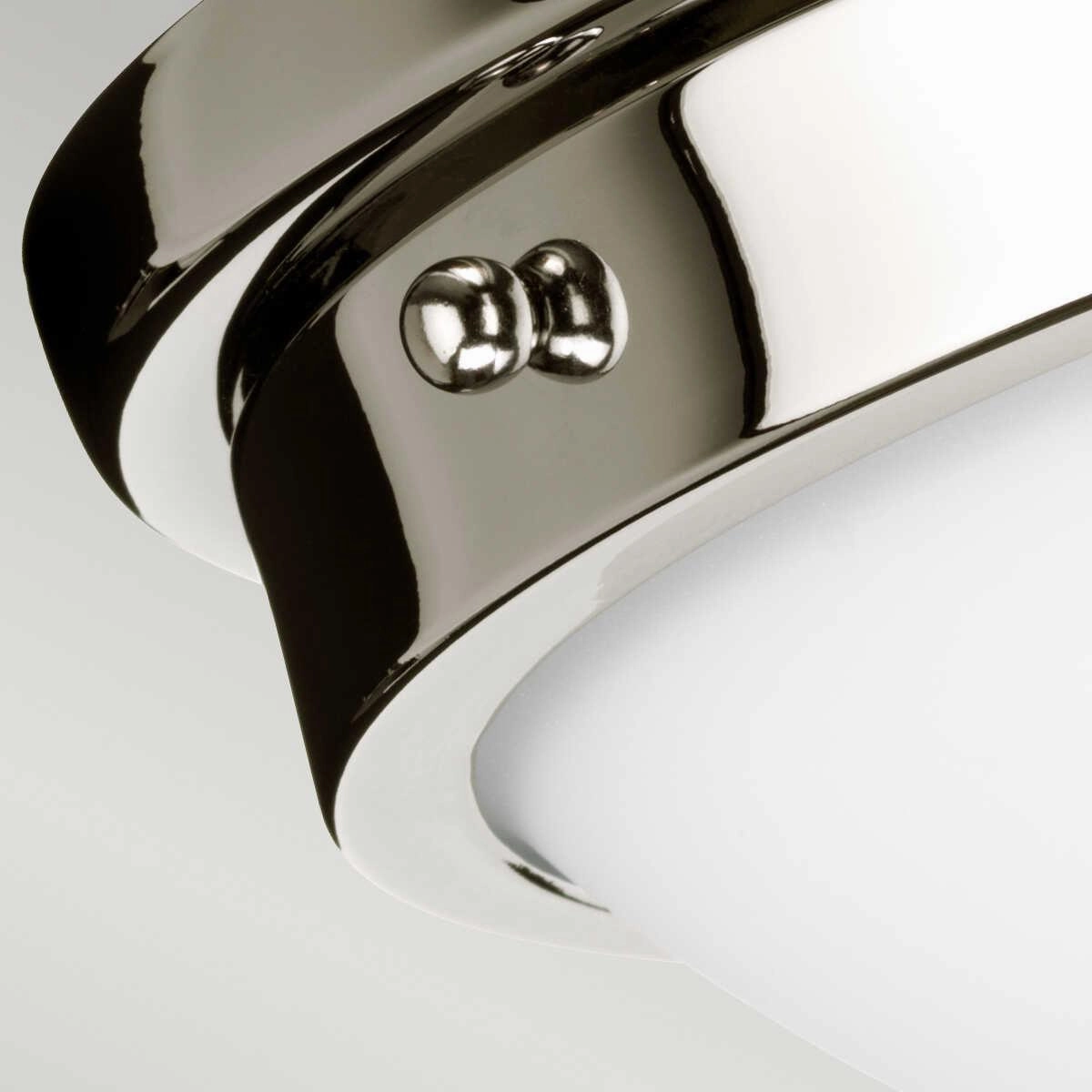 Feiss Gravity 2 Light Flush Polished Nickel Ceiling Light