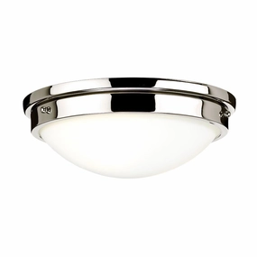 Feiss Gravity 2 Light Flush Polished Nickel Ceiling Light soft glow ceiling light