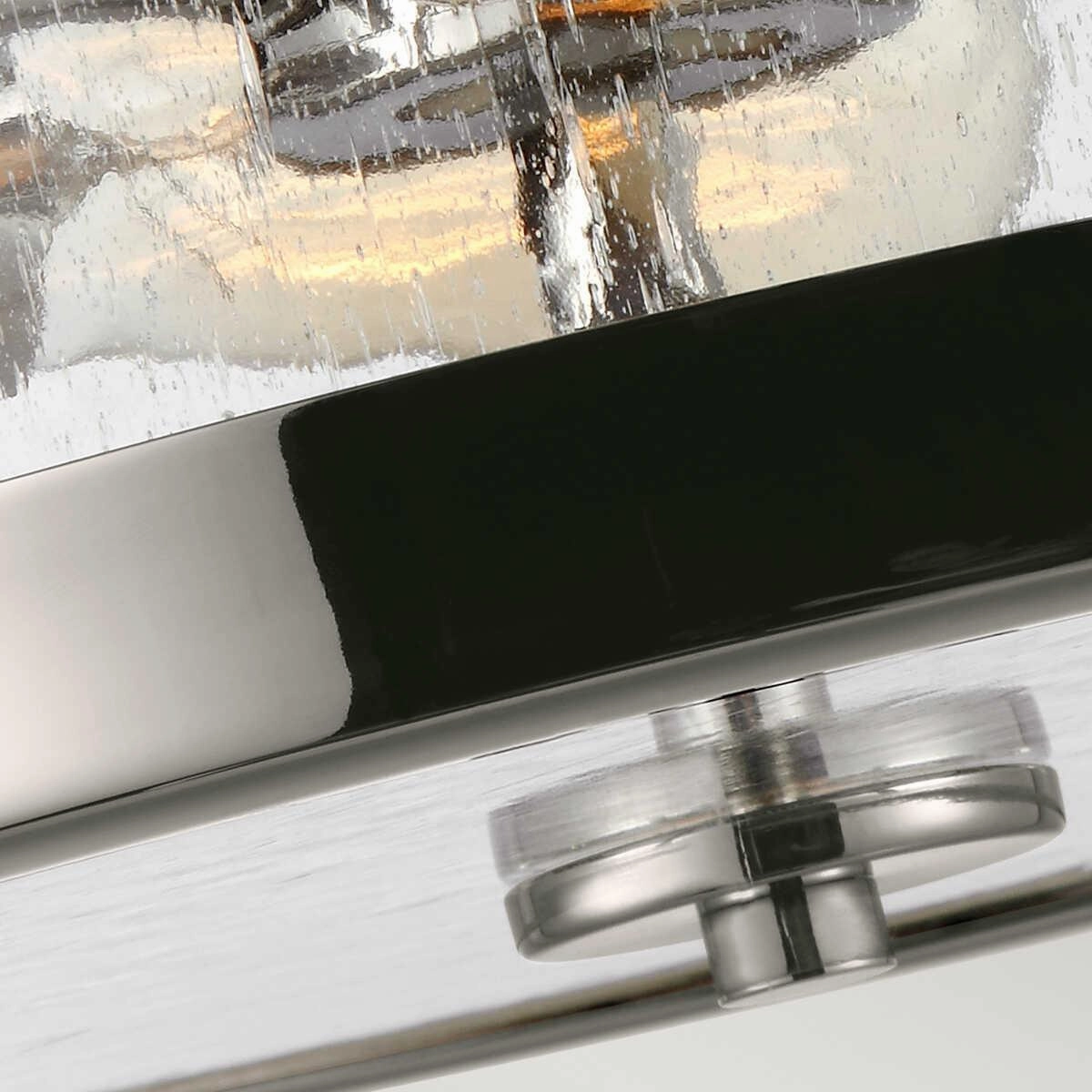 Feiss Harrow 2 Light Semi Flush Polished Nickel Ceiling Light