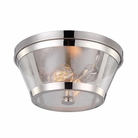 Feiss Harrow Flush Polished Nickel Ceiling Light ambient ceiling fixture