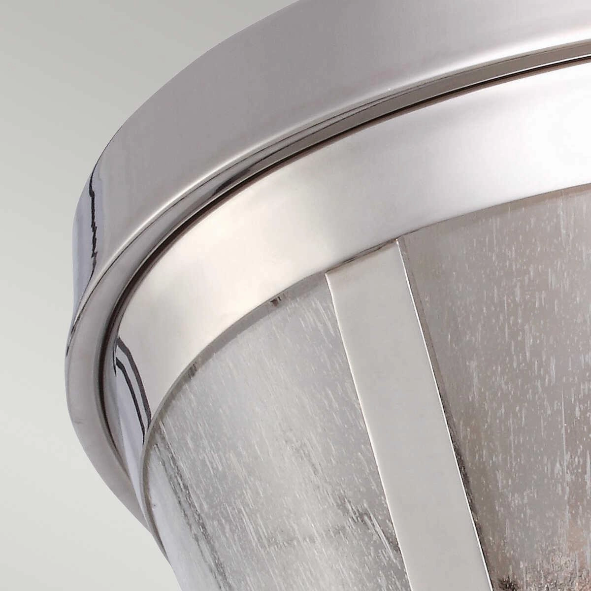 Feiss Harrow Flush Polished Nickel Ceiling Light