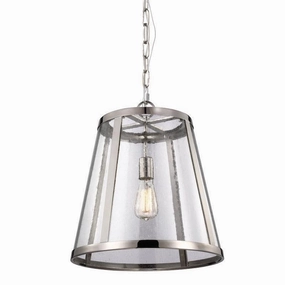 Feiss Harrow Medium Ceiling Lantern 1 Light Nickel ambient ceiling fixture