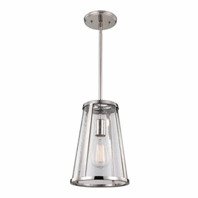 Feiss Harrow Small Ceiling Lantern - 1 Light Nickel soft glow ceiling light