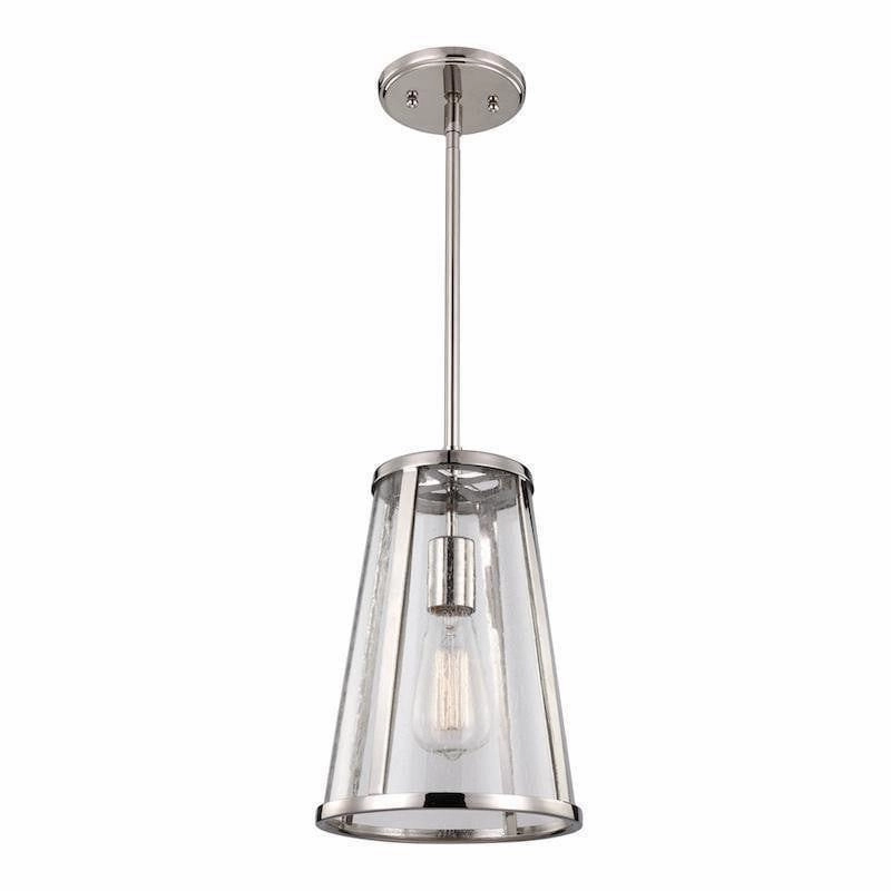 Feiss Harrow Small Ceiling Lantern - 1 Light Nickel ambient ceiling fixture