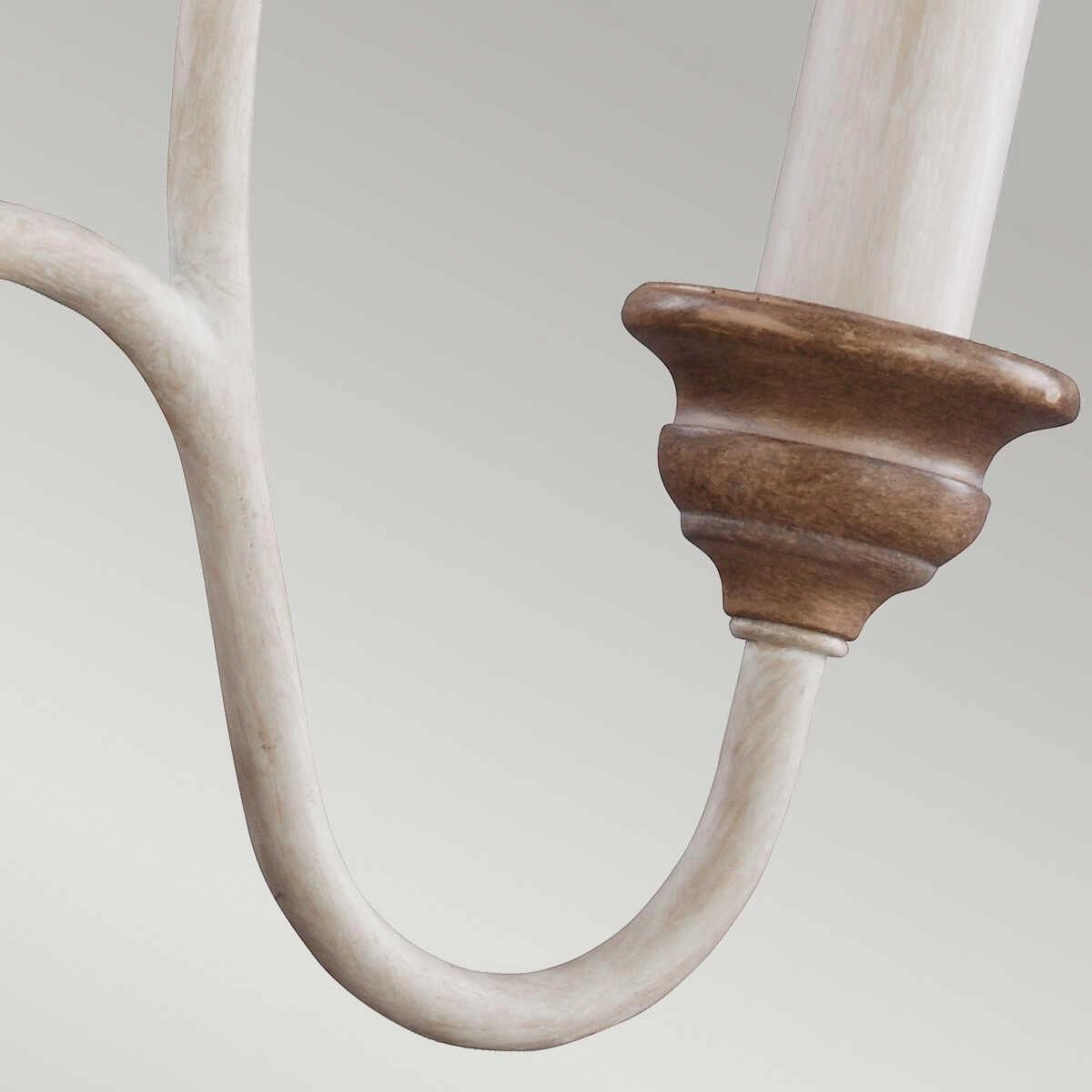 Feiss Hartsville 3 Light Chandelier - Chalk Washed Beechwood