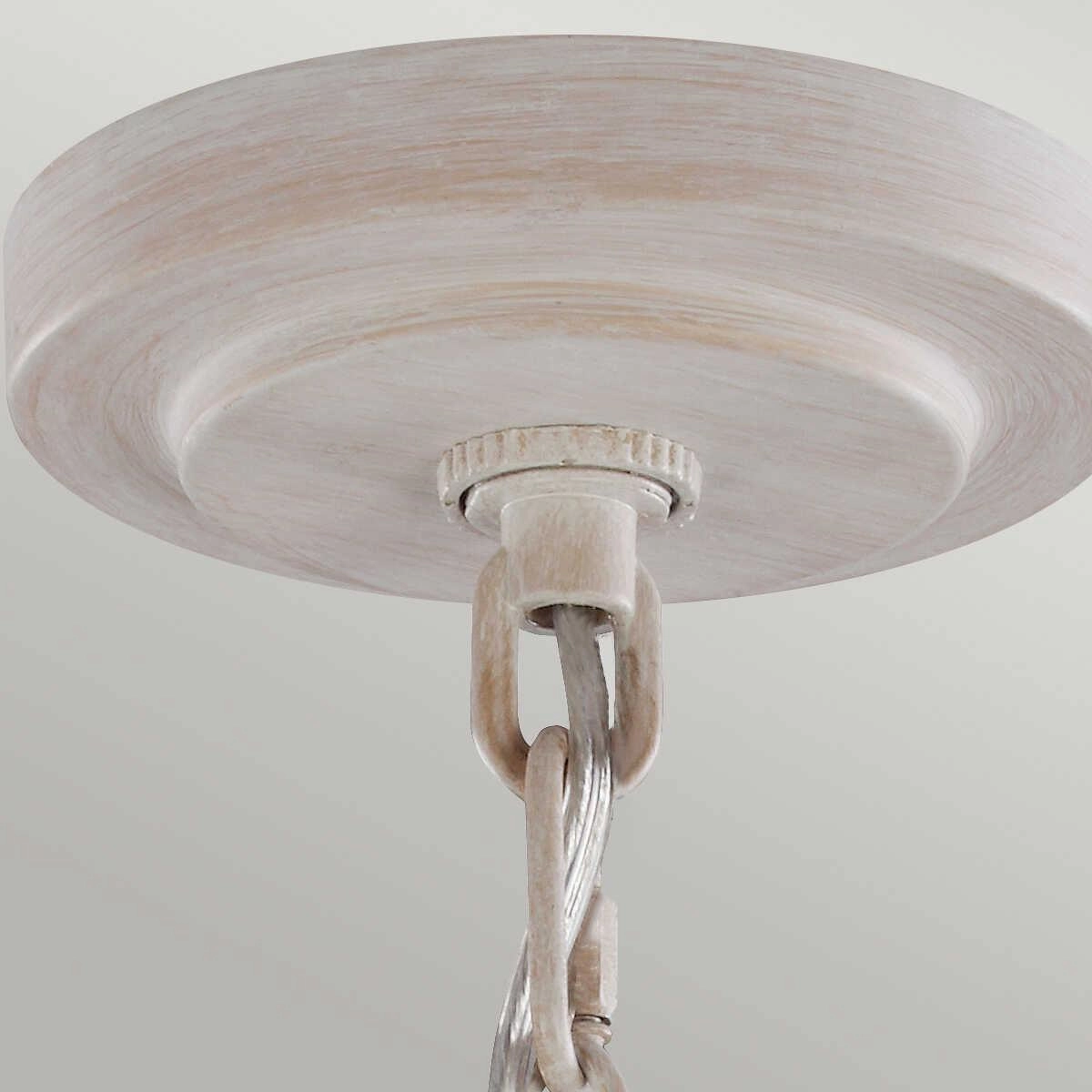Feiss Hartsville 3 Light Chandelier - Chalk Washed Beechwood
