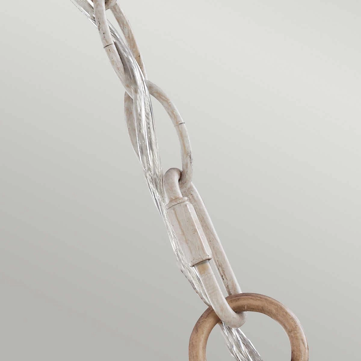 Feiss Hartsville 3 Light Chandelier - Chalk Washed Beechwood