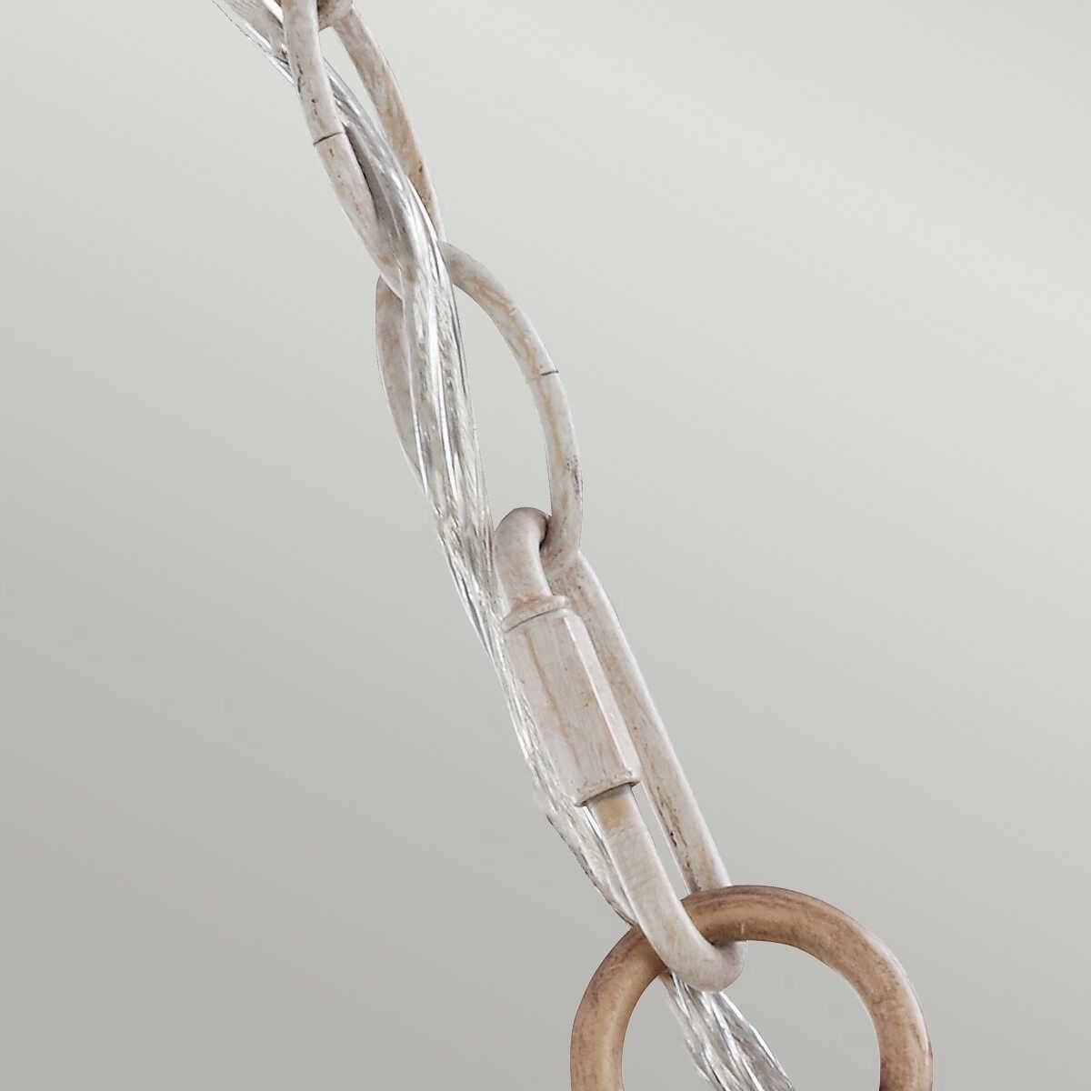 Feiss Hartsville 3 Light Chandelier - Chalk Washed Beechwood