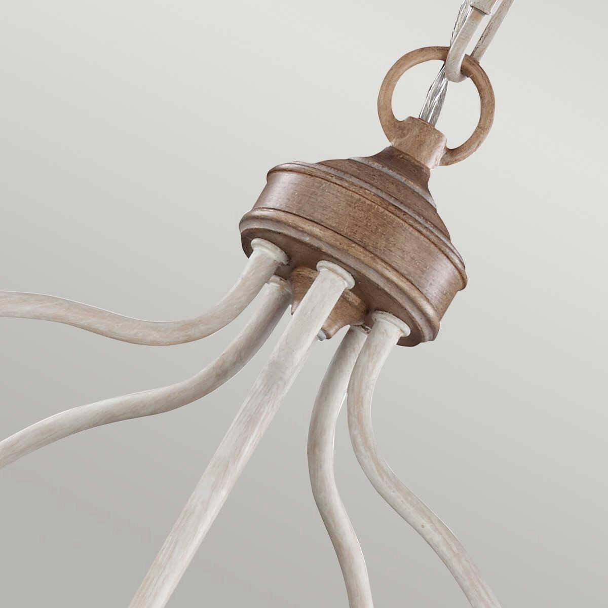 Feiss Hartsville 5 Light Chandelier - Chalk Washed Beechwood
