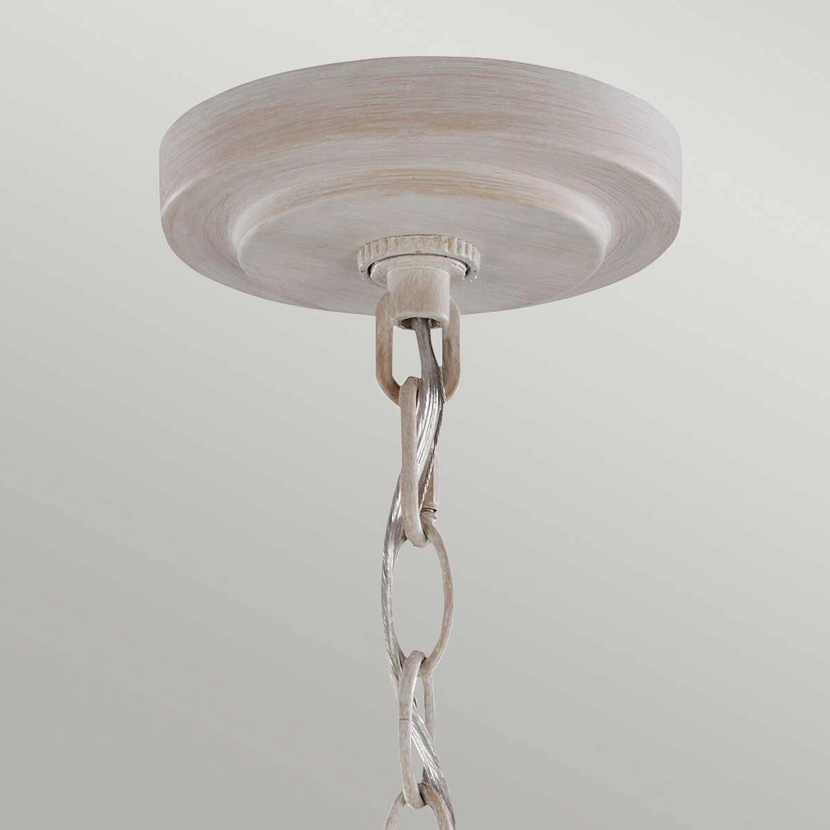 Feiss Hartsville 5 Light Chandelier - Chalk Washed Beechwood