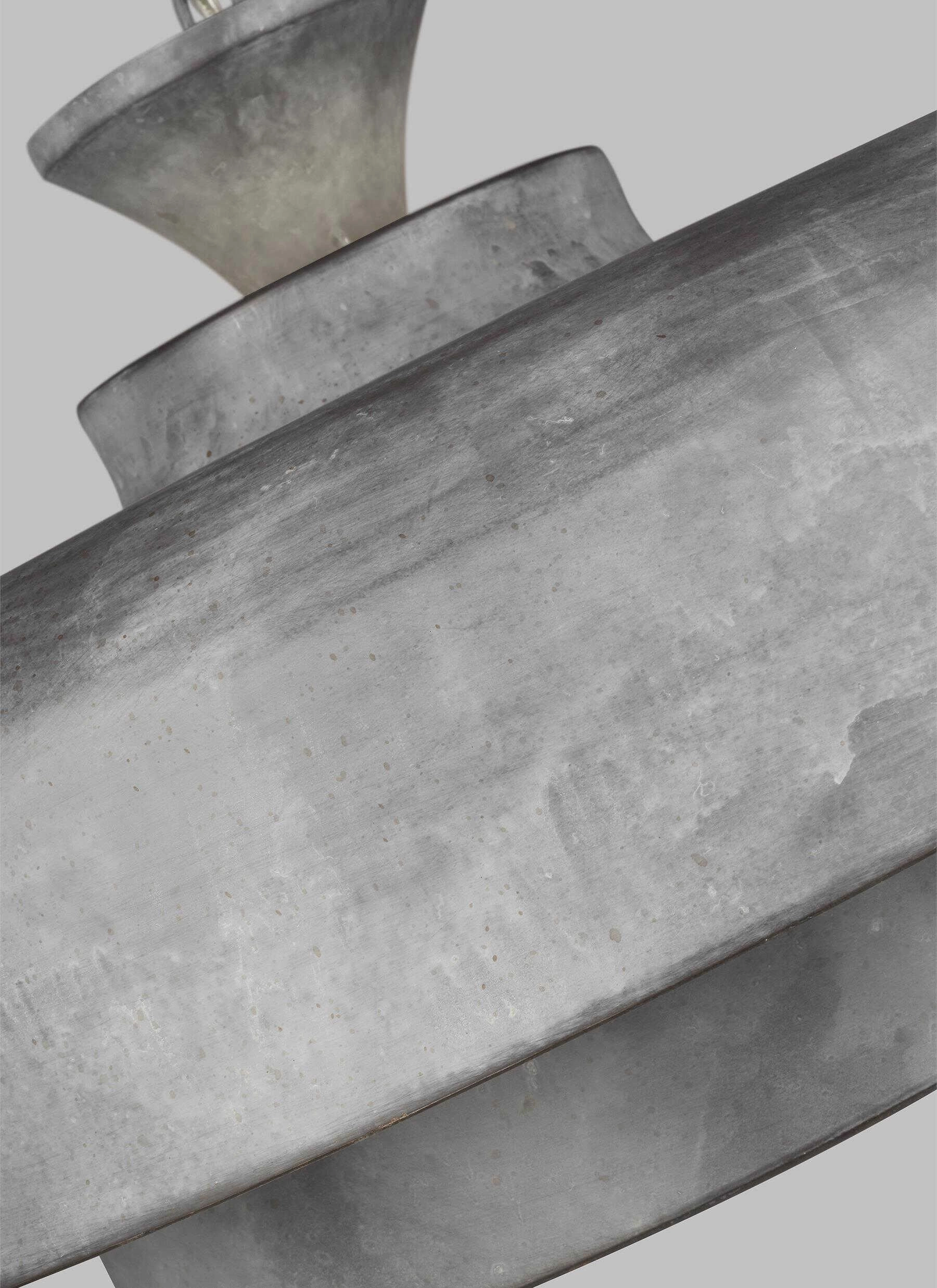 Feiss Haymarket 1 Light Galvanized Ceiling Pendant