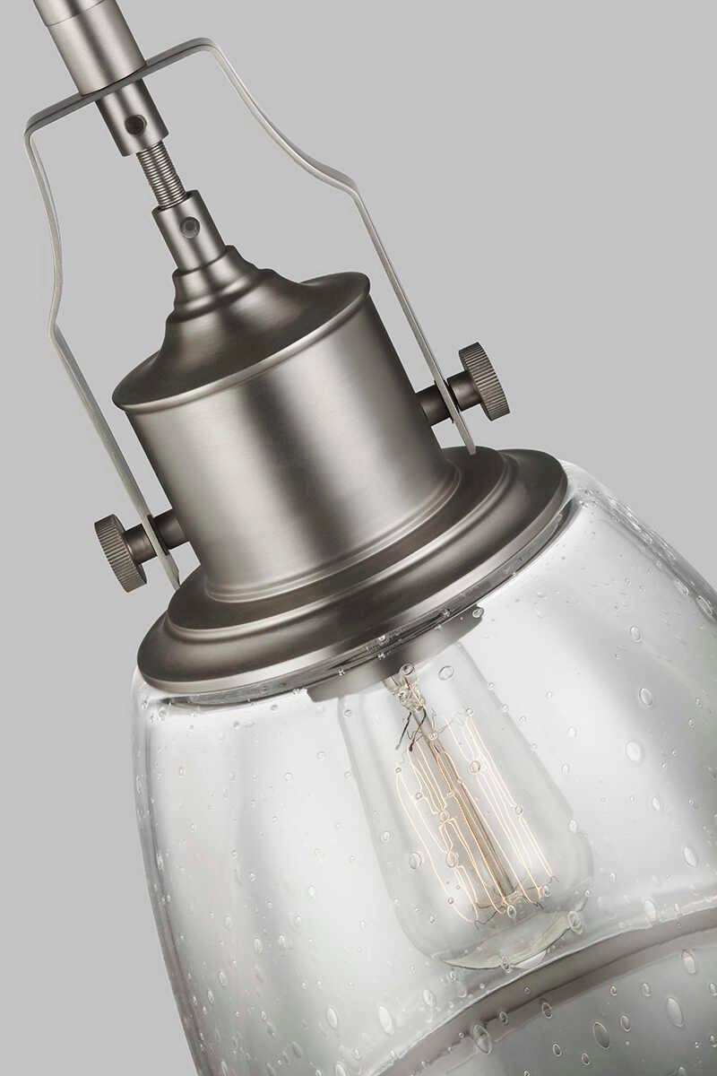 Feiss Hobson 1 Light Medium Satin Nickel Ceiling Pendant