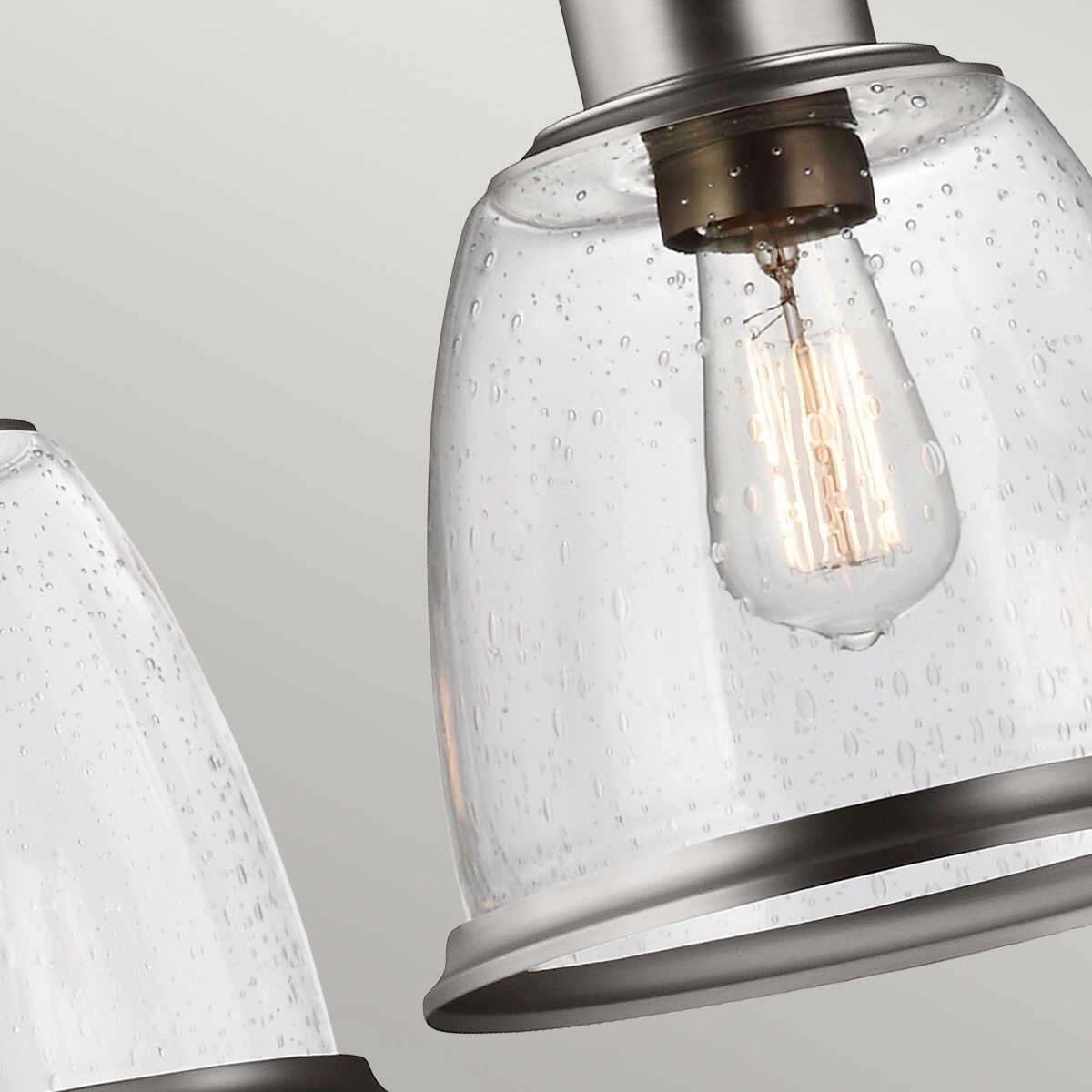 Feiss Hobson 3 Light Island Pendant Satin Nickel