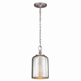 Feiss Hounslow Mini Brushed Steel Pendant Ceiling Light ambient ceiling fixture