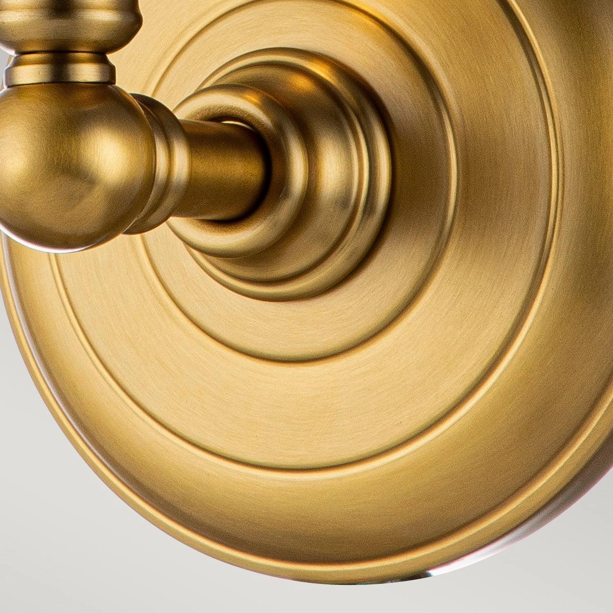Feiss Huguenot Lake 1 Light Brass Bathroom Wall Light