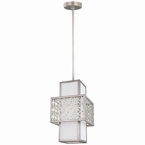 Feiss Kenney 1 Light Silver Mini-Pendant Ceiling Light soft glow ceiling light