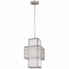 Feiss Kenney 1 Light Silver Mini-Pendant Ceiling Light ambient ceiling fixture