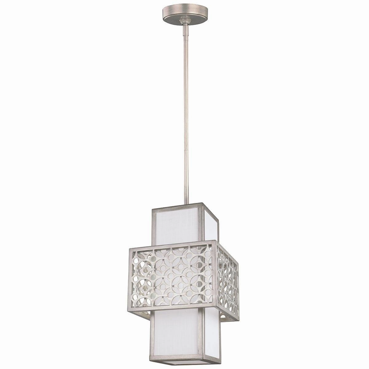 Feiss Kenney 1 Light Silver Mini-Pendant Ceiling Light ambient ceiling fixture
