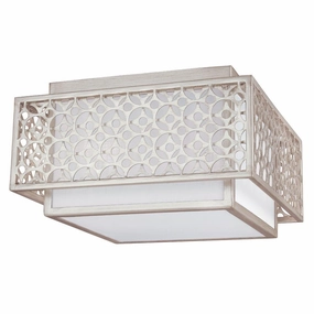 Feiss Kenney 2 Light Flush Mount Sunrise Silver Ceiling Light soft glow ceiling light