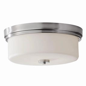 Feiss Kincaid 3 Light Flush Polished Chrome Bathroom Light ambient ceiling fixture