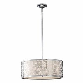 Feiss Large 3 Light Polished Chrome Ceiling Pendant soft glow ceiling light
