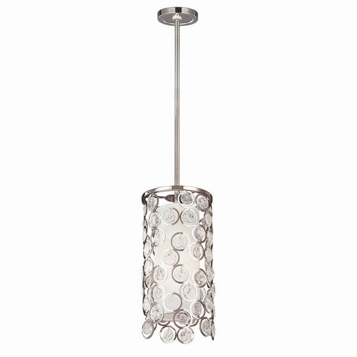 Feiss Lexi 1 Light Polished Nickel Mini-Pendant Ceiling Light soft glow ceiling light