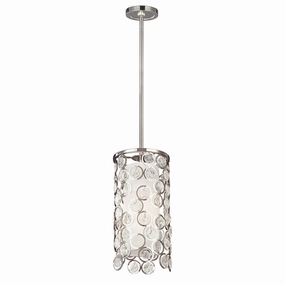 Feiss Lexi 1 Light Polished Nickel Mini-Pendant Ceiling Light soft glow ceiling light