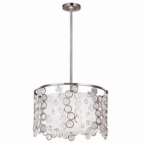 Feiss Lexi 3 Light Polished Nickel Pendant Ceiling Light soft glow ceiling light