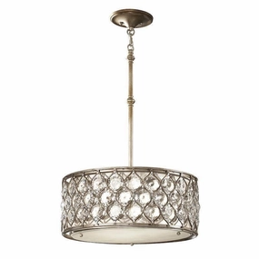 Feiss Lucia 3 Light Burnished Silver Ceiling Pendant ambient ceiling fixture