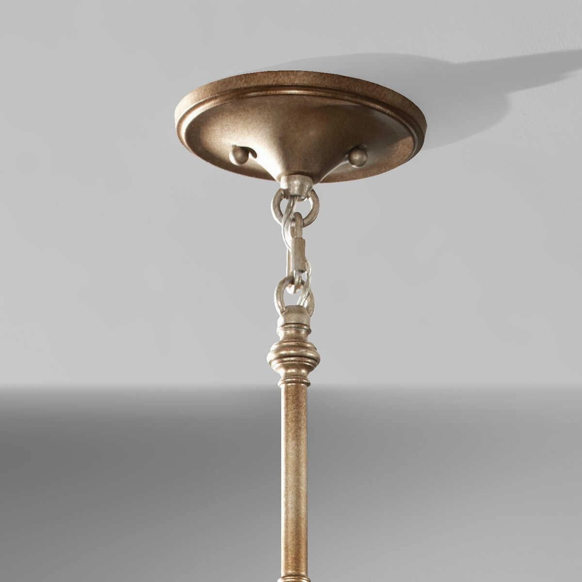 Feiss Lucia 3 Light Burnished Silver Ceiling Pendant