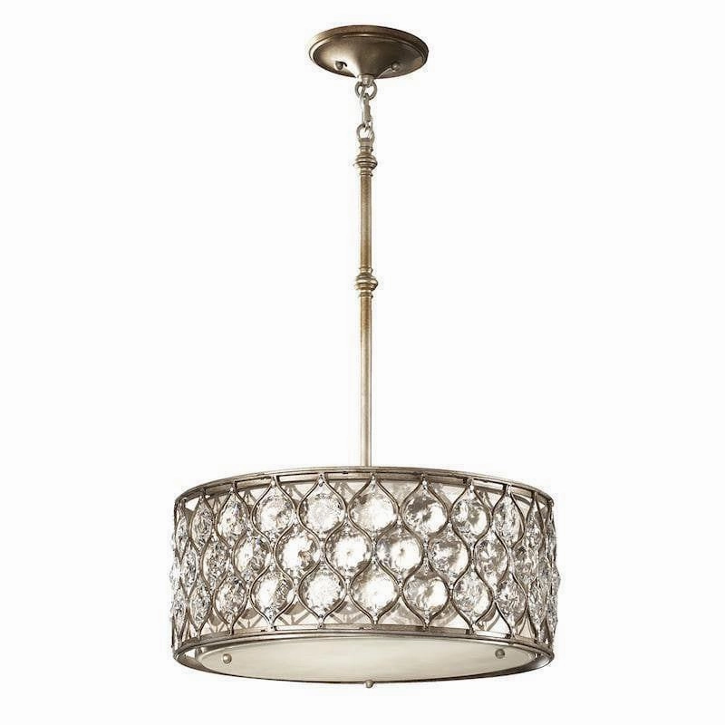 Feiss Lucia 3 Light Burnished Silver Ceiling Pendant white ceiling lamp