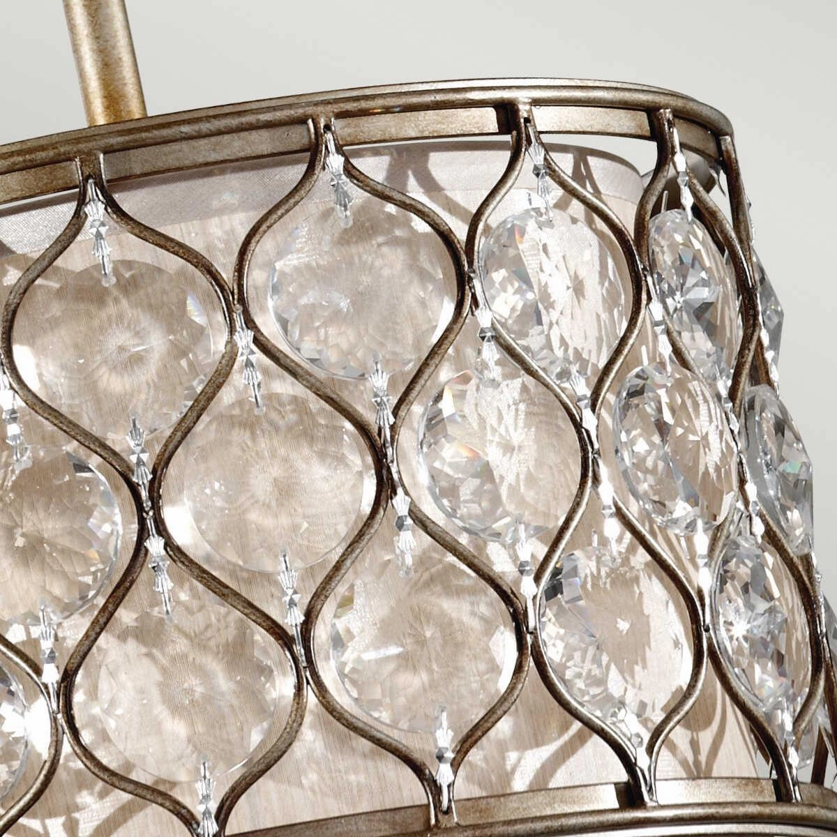 Feiss Lucia Burnished Silver Pendant Ceiling Light