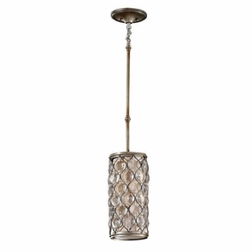 Feiss Lucia Mini Silver & Crystsal Pendant Ceiling Light ambient ceiling fixture