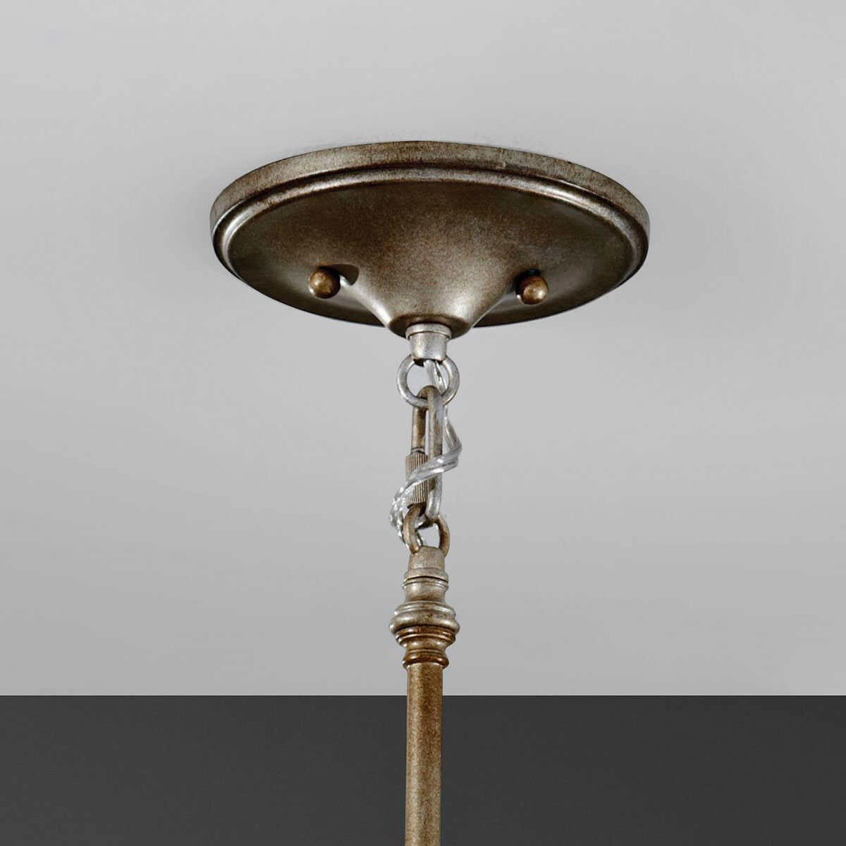 Feiss Lucia Mini Silver & Crystsal Pendant Ceiling Light