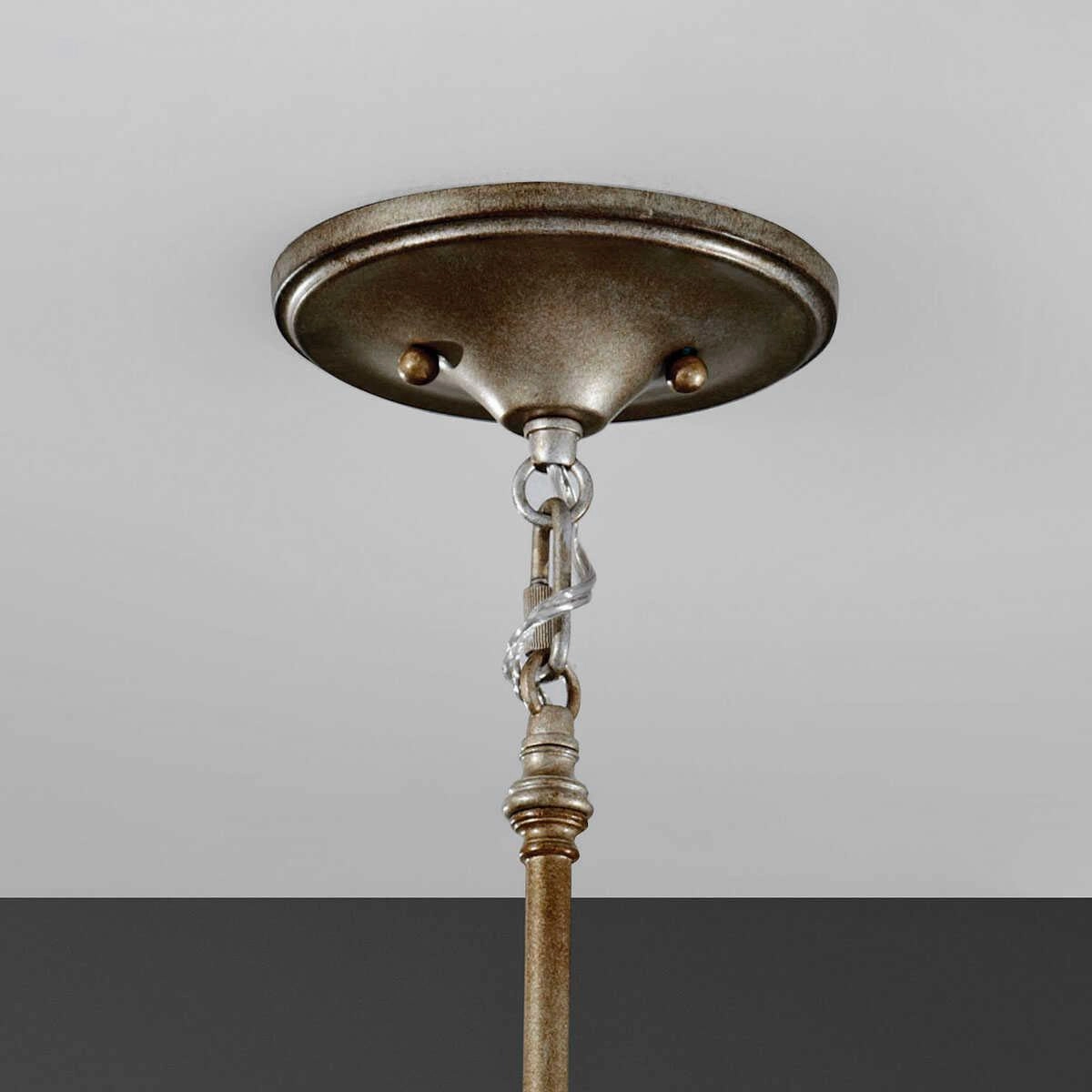 Feiss Lucia Mini Silver & Crystsal Pendant Ceiling Light