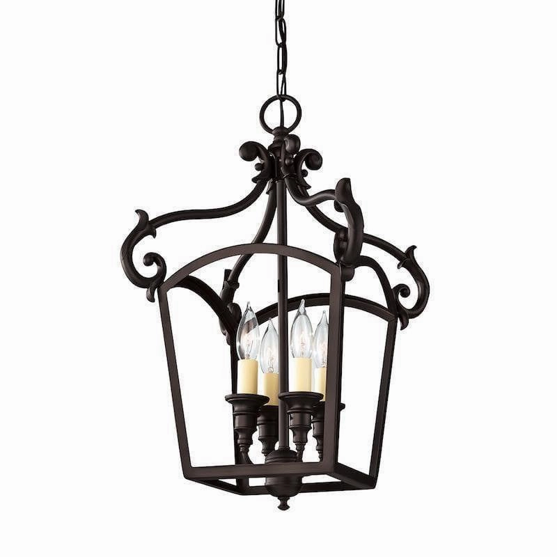 Feiss Luminary 4 Light Rubbed Bronze Ceiling Pendant sleek LED ceiling lamp