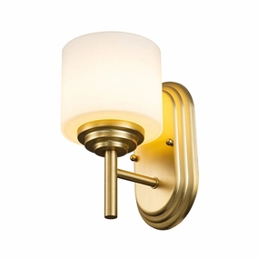 Feiss Malibu 1 Light Brushed Brass Bathroom Wall Light vintage desk lamp
