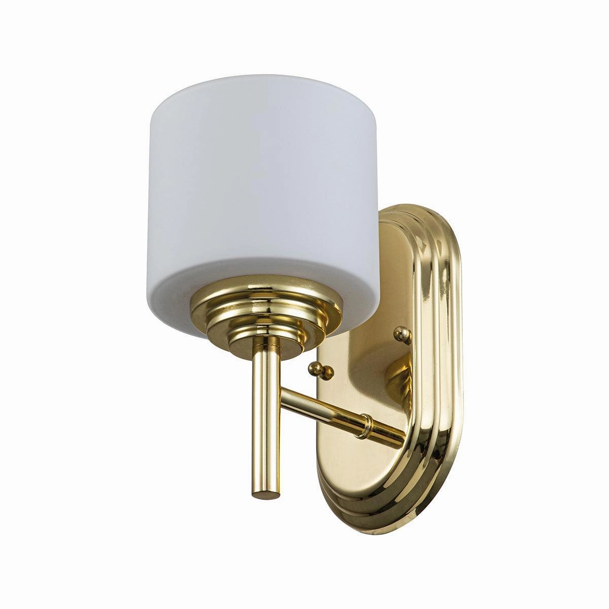 Feiss Malibu 1 Light Polished Brass Bathroom Wall Light