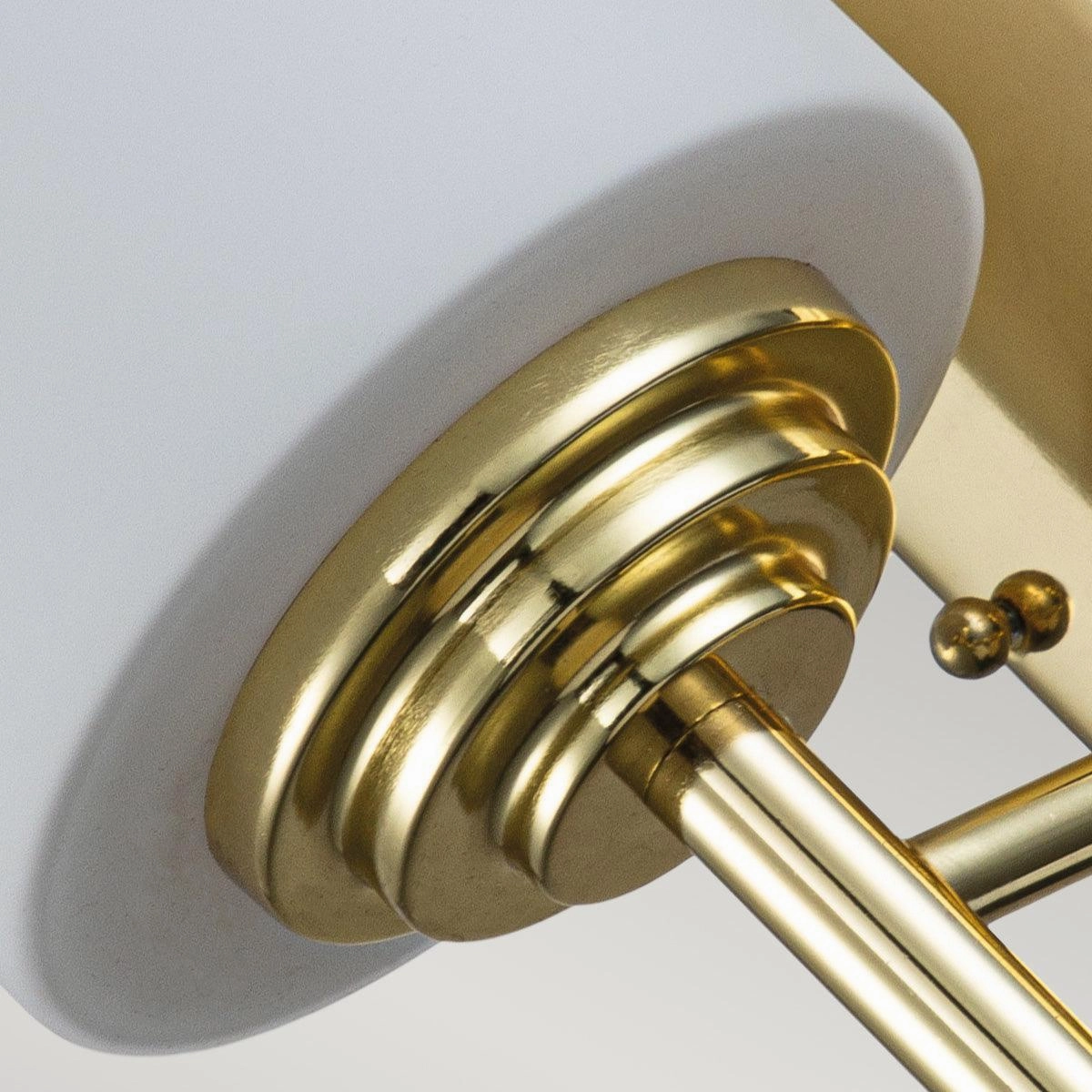 Feiss Malibu 1 Light Polished Brass Bathroom Wall Light